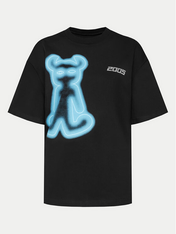 2005 2005 T-Shirt Unisex Airbrushed Horned Lucy Czarny Relaxed Fit