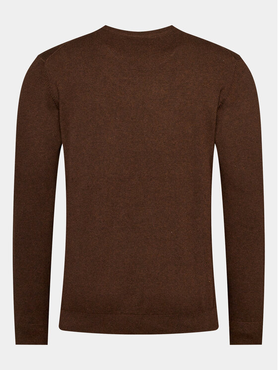 INDICODE INDICODE Sweter Wildman 35-697 Brązowy Regular Fit