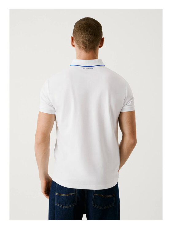 Pepe Jeans Pepe Jeans Polo Red Bull Racing Printed Logo Pique 2025 Biały Regular Fit