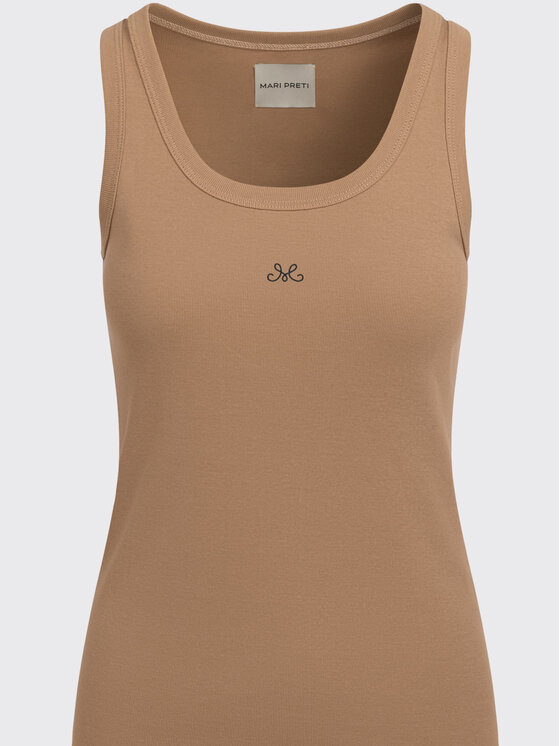 MARI PRETI MARI PRETI Tank top Vista Brązowy Regular Fit