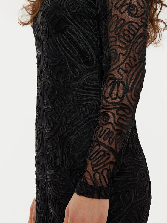 TATUUM Tatuum Sukienka koktajlowa Noemi T2424.196B Czarny Slim Fit
