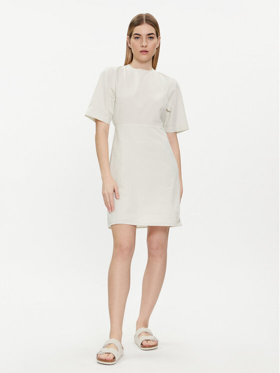 Calvin Klein Jeans Calvin Klein Jeans Sommerkleid J20J223425 Écru Regular Fit