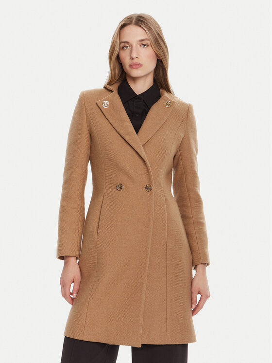 Rinascimento Rinascimento Wollmantel CFC0126218003 Beige Regular Fit
