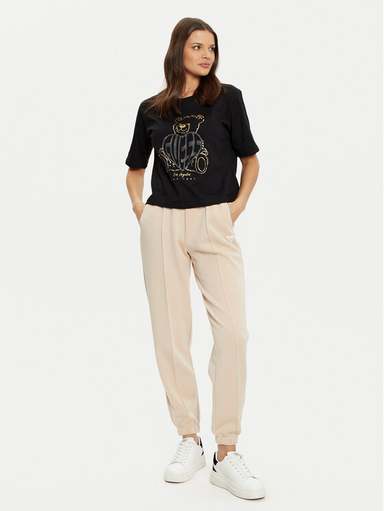 Guess Guess T-shirt V5RI09 I3Z14 Crna Relaxed Fit