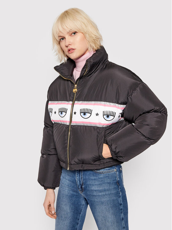 Chiara Ferragni Chiara Ferragni Puhovka 71CBU470 Črna Relaxed Fit