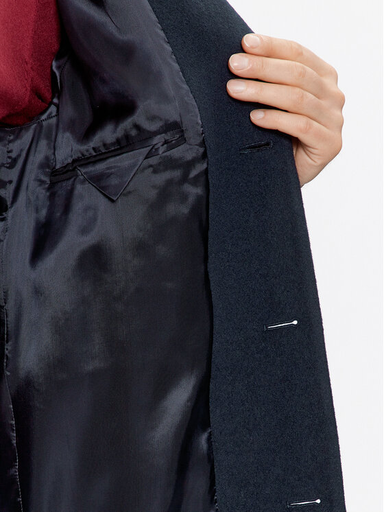 Tommy Hilfiger Tommy Hilfiger Vlněný kabát MW0MW32963 Tmavomodrá Regular Fit