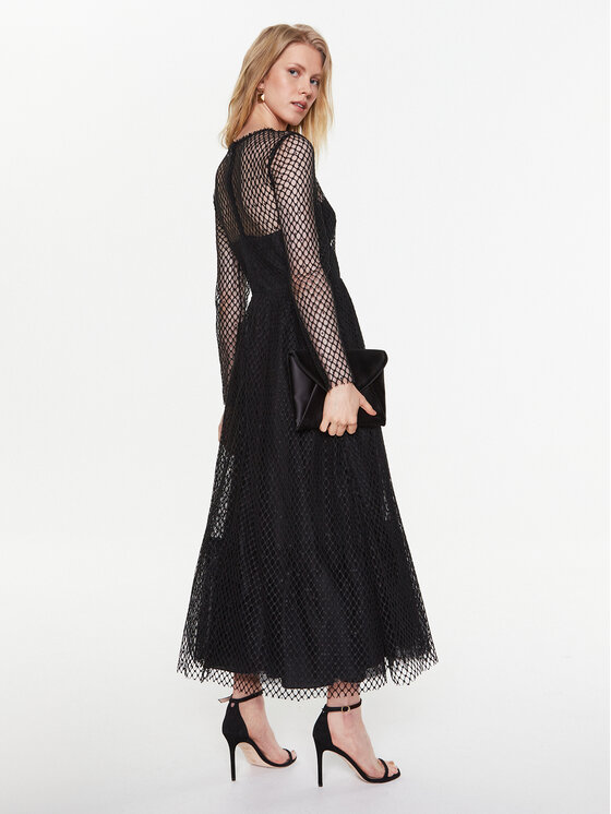Red Valentino Red Valentino Φόρεμα κοκτέιλ 2R3VA23A6S5 Μαύρο Regular Fit