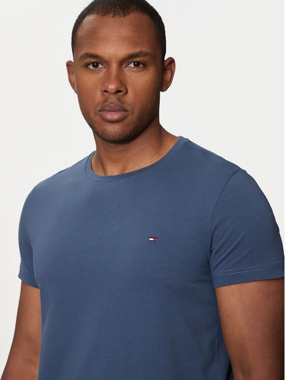 Tommy Hilfiger Tommy Hilfiger T-Shirt MW0MW10800 Modrá Slim Fit