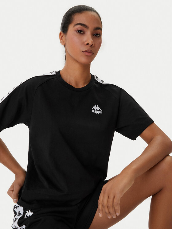 Kappa Kappa Tricou Banda Adi 371U6WW Negru Regular Fit