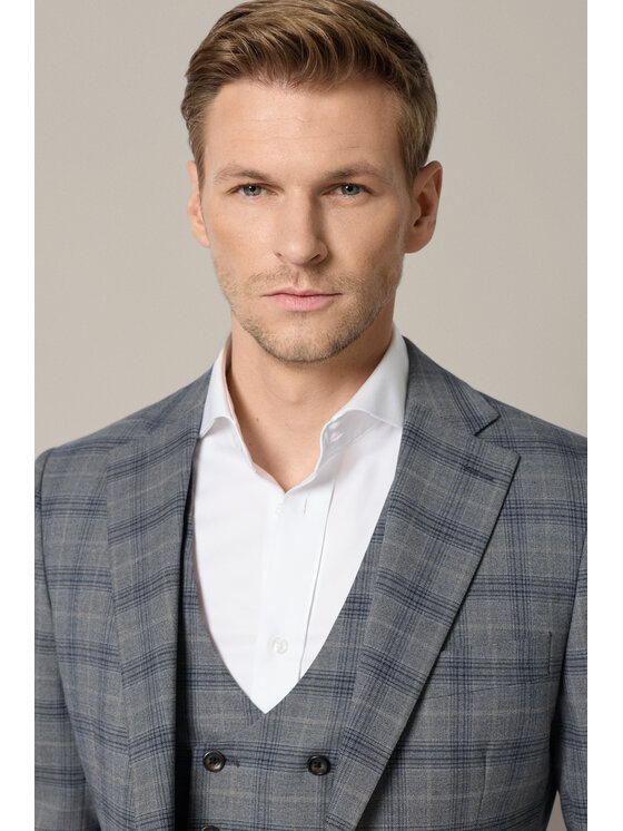 Lancerto Lancerto Garnitur Almagro GA073126000020 Szary Slim Fit