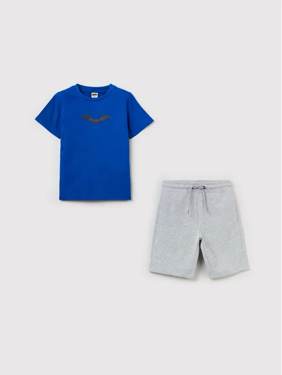 OVS Set aus T-Shirt und Shorts BATMAN 1438000 Bunt Regular Fit