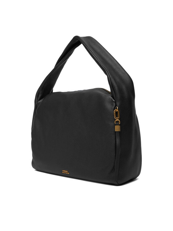 Tommy Hilfiger Tommy Hilfiger Torbica City Leather Hobo AW0AW18285 Crna