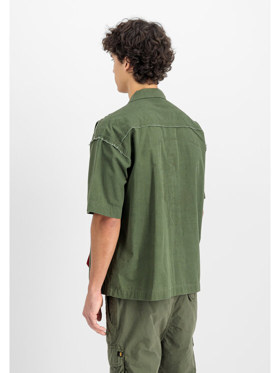 Alpha Industries Alpha Industries Koszula Aloha Safari Shirt Zielony Loose Fit
