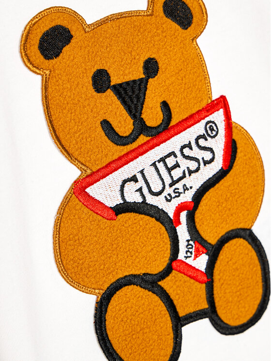 Guess Guess Tricou N0BI22 I3Z00 Alb Regular Fit
