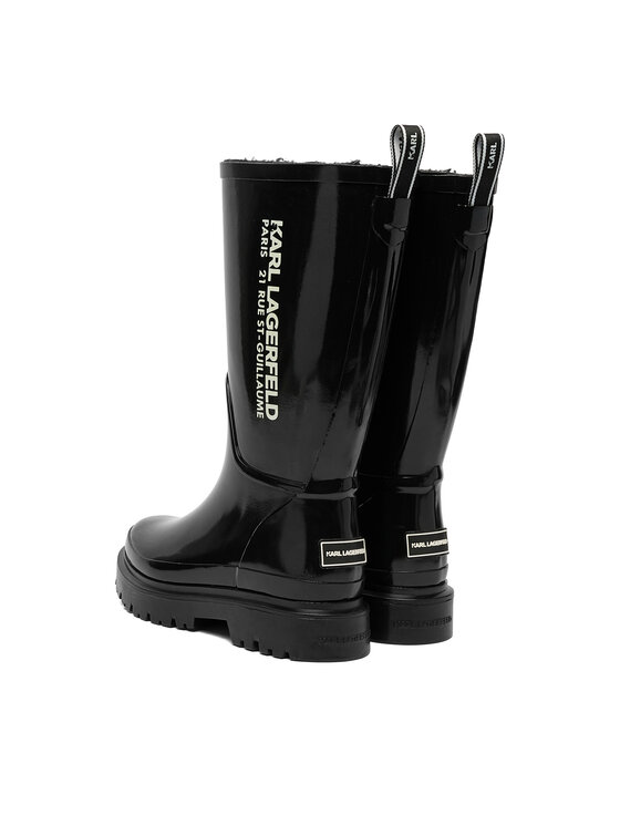 KARL LAGERFELD KARL LAGERFELD Гумени ботуши KL47180S Черен
