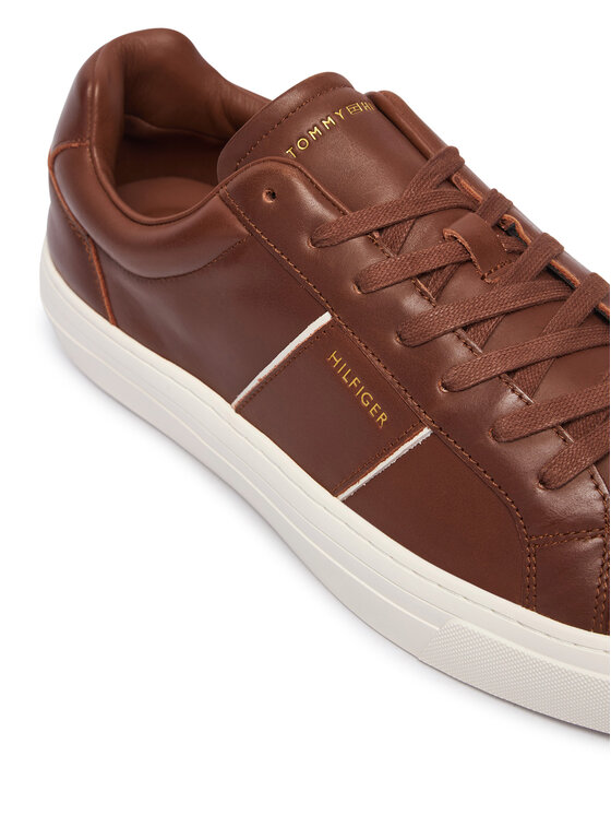 Tommy Hilfiger Tommy Hilfiger Αθλητικά Dress Casual Leather Sneaker FM0FM05989 Καφέ