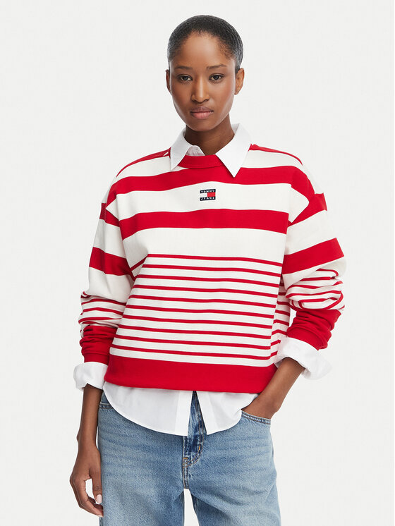 Tommy Jeans Hanorac DW0DW22824 Roșu Regular Fit