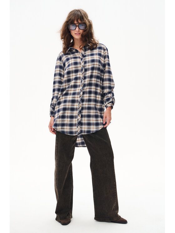 blue shadow blue shadow Koszula Filia Granatowy Regular Fit