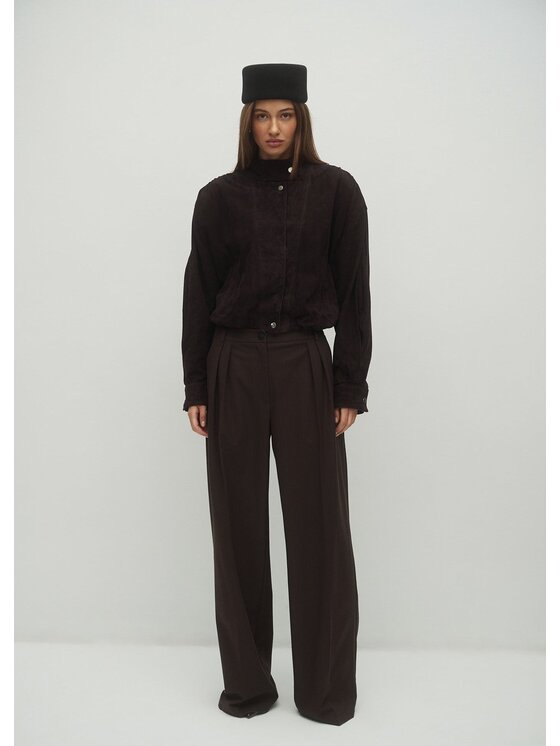 Le Collet Le Collet Kurtka bomber ORLANDO Brązowy Oversize