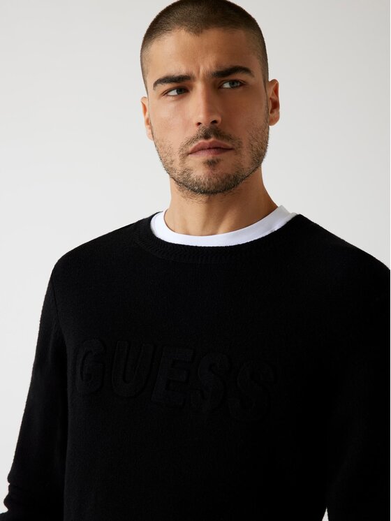 Guess Guess Džemperis 179004 Melns Classic Fit