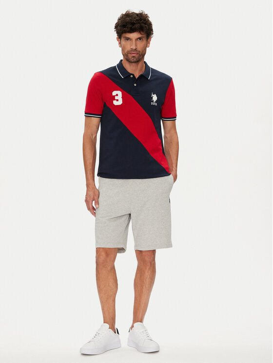 U.S. Polo Assn. U.S. Polo Assn. Тениска с яка и копчета MUP3996 Тъмносин Regular Fit
