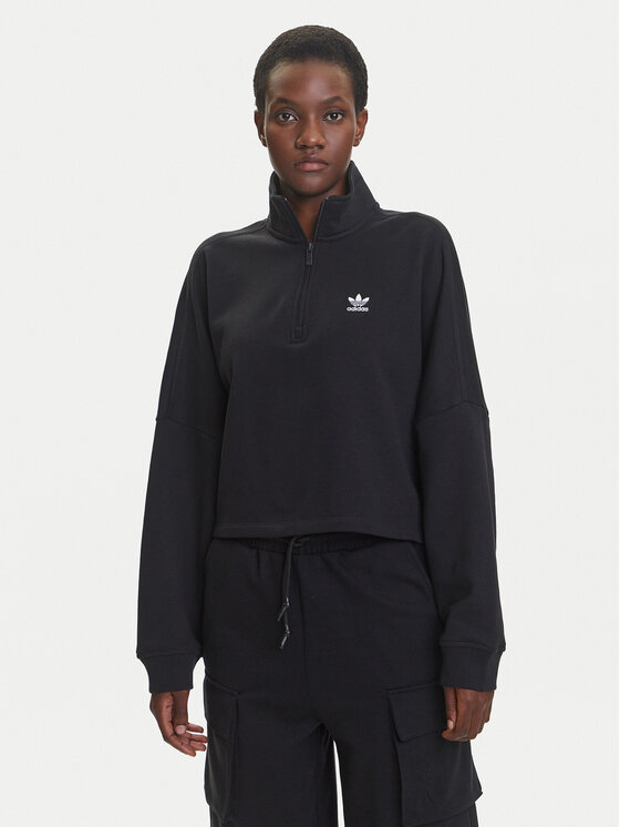 adidas Mikina Essentials French Terry IW5726 Čierna Oversize