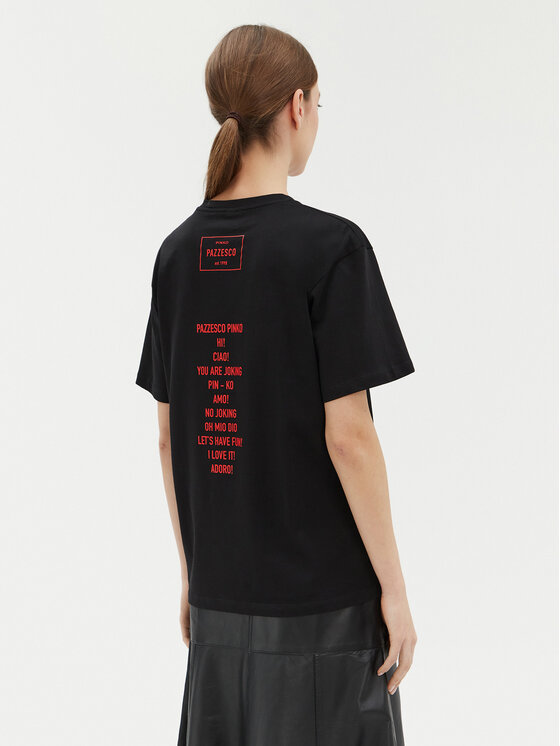 PINKO PINKO T-särk 105027 A2OW Must Regular Fit