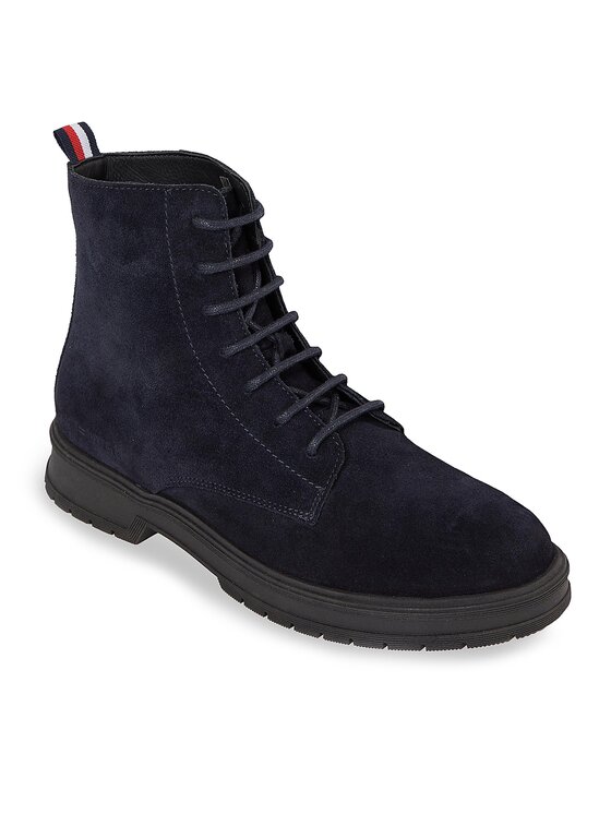 Tommy Hilfiger Tommy Hilfiger Kozaki Hilfiger Core Suede Boot FM0FM04674 Niebieski