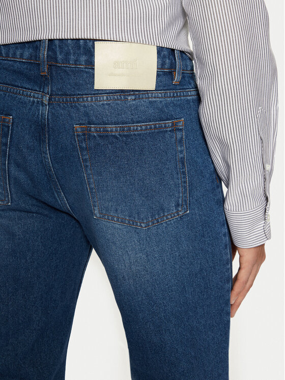 AMI PARIS AMI PARIS Jeans hlače UTR500.DE0025 Modra Straight Leg
