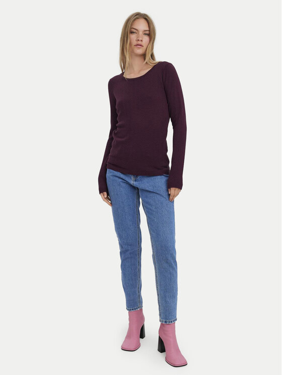 Vero Moda Vero Moda Sweter Care 10136644 Fioletowy Regular Fit