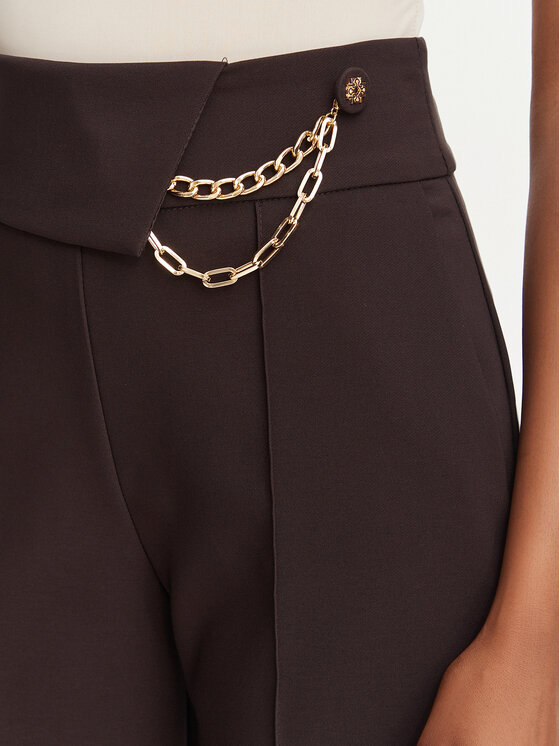 Rinascimento Rinascimento Текстилни панталони CFC0130433003 Тъмнокафяв Regular Fit