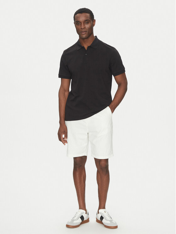 Scotch & Soda Scotch & Soda Тениска с яка и копчета 179201 Черен Regular Fit