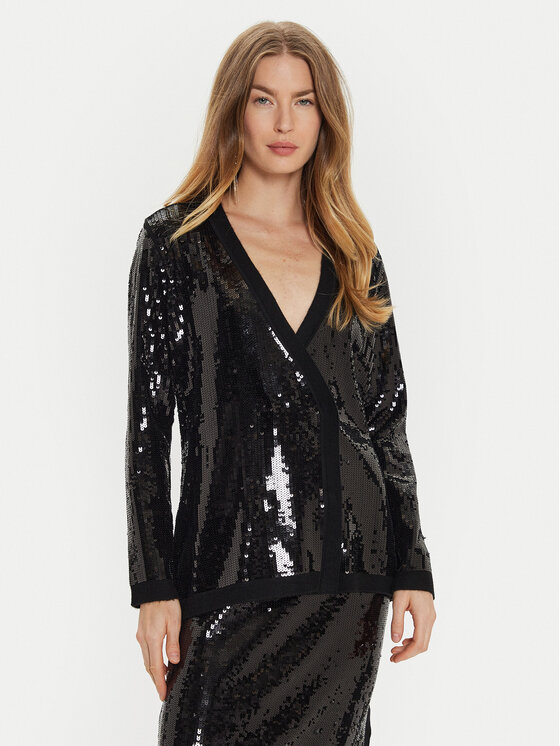 TWINSET TWINSET Suknjič 242TT3145 Črna Straight Fit