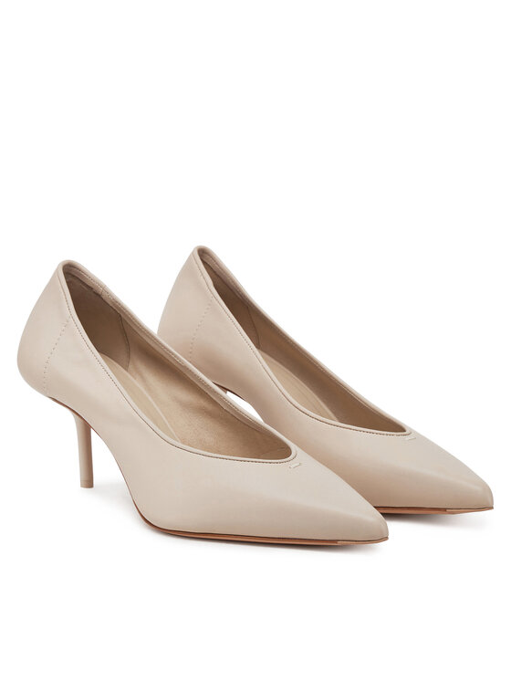 Max Mara Max Mara Pantofi cu toc subțire 2514521151600 Écru
