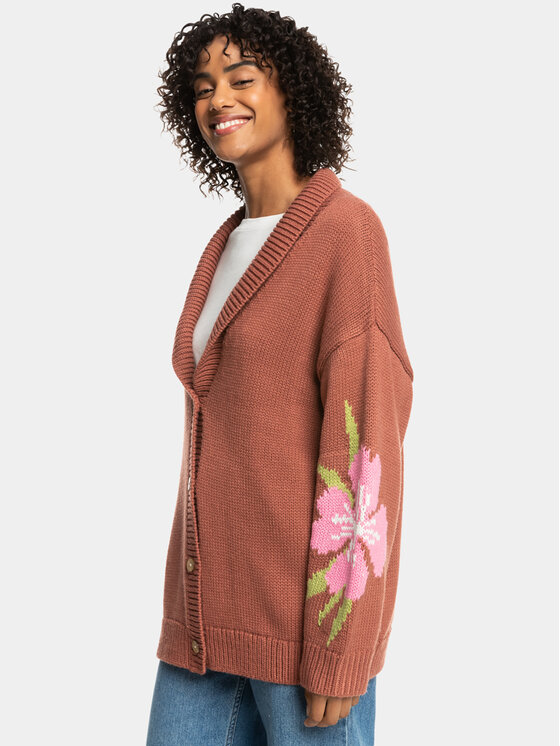 Roxy Roxy Cardigan Hand On Heart Swtr ERJSW03584 Portocaliu Regular Fit