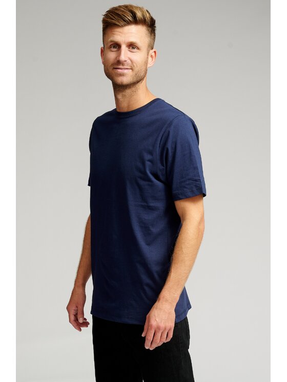 TeeShoppen TeeShoppen T-Shirt 'Basic Collection' Granatowy Regular Fit