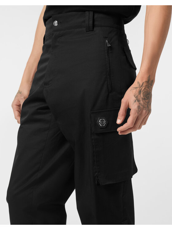 PHILIPP PLEIN PHILIPP PLEIN Jogger nohavice 25467 Čierna Jogger Fit