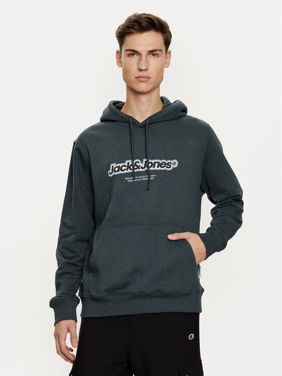 Jack&Jones Džemperis ar kapuci Vesterbro 12265766 Zaļš Relaxed Fit