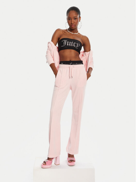 Juicy Couture Juicy Couture Majica dugih rukava Madison JCWA122001 Ružičasta Slim Fit