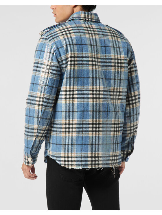 PHILIPP PLEIN PHILIPP PLEIN Koszula 26121 Niebieski jasny Regular Fit