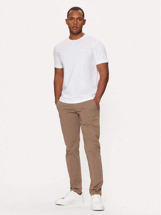 Calvin Klein Calvin Klein T-krekls Smooth Cotton T-Shirt K10K112229 Balts Regular Fit