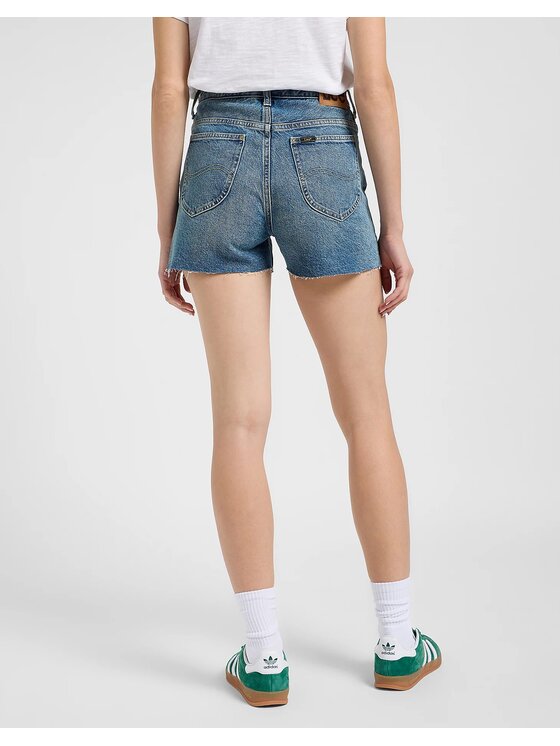 Lee Lee Szorty jeansowe 5401139305397 Niebieski Regular Fit