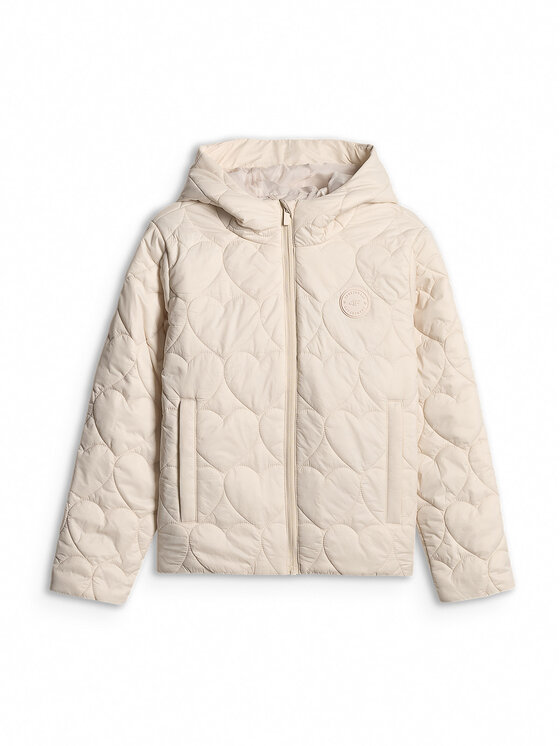 4F 4F Kurtka puchowa OUTERWEAR Kremowy Regular Fit