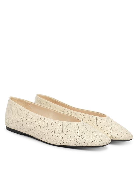Calvin Klein Calvin Klein Ballerinas Square Ballerina Aop Lth HW0HW02936 Beige