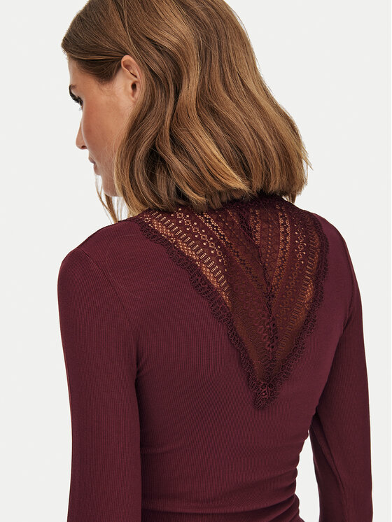 ONLY ONLY Bluza Tilde 15207788 Bordo rdeča Stretch Fit
