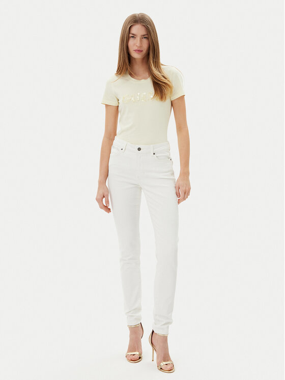 Guess Guess Tricou W5GI17 J1314 Galben Slim Fit