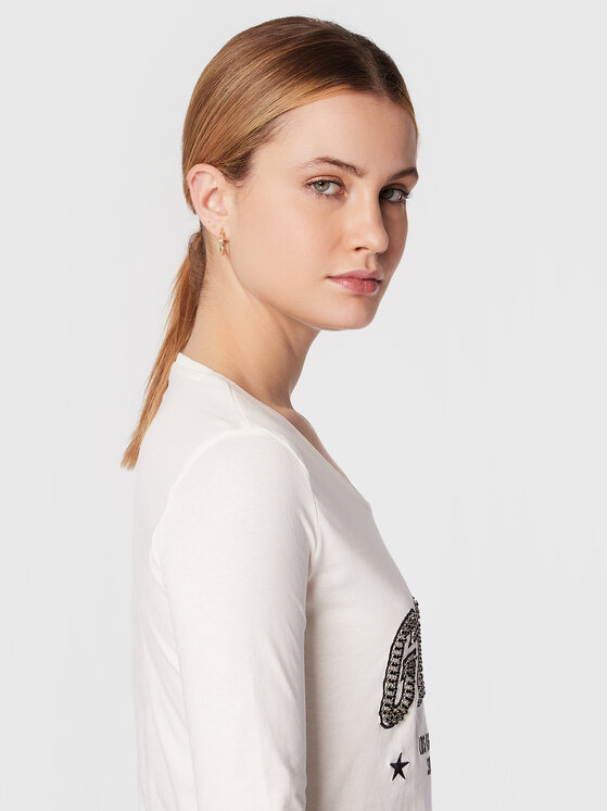 Blusa Mirela W2BI40 I3Z13 Bianco Slim Fit