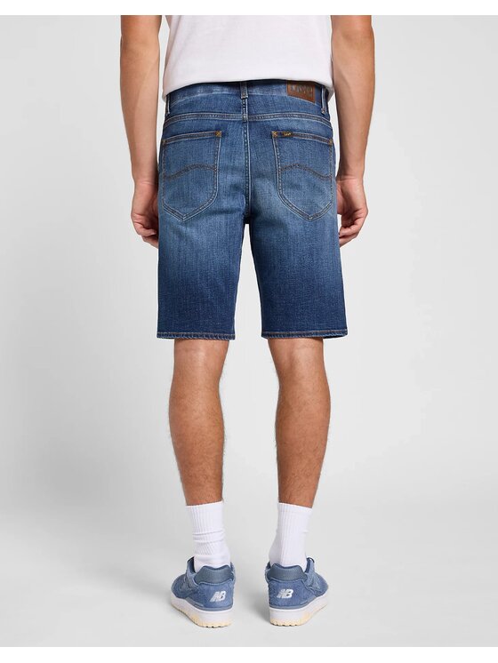 Lee Lee Szorty jeansowe 5 POCKET SHORT Niebieski Regular Fit