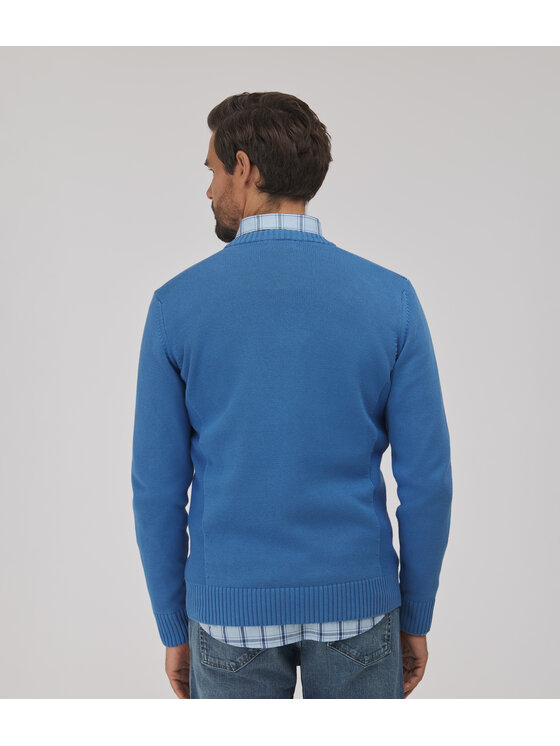 Lee Cooper Lee Cooper Sweter BILL Niebieski Reglan Fit