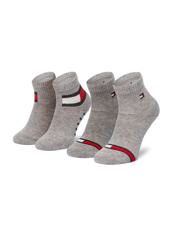 Tommy Hilfiger Tommy Hilfiger Dlouhé ponožky 100002319 Šedá